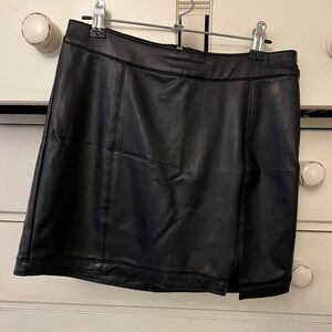 Rewash Faux Leather Mini Skirt